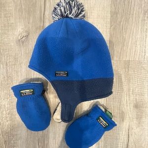 LLBean Toddler Fleece Hat & Mitten Set